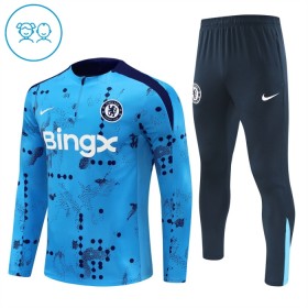 Chelsea Kind Trainings Sweatshirt Kwart-Zip 2024-25 Blauwe
